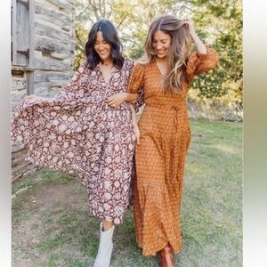 Daughters of India Zuri Wrap Dress in Autumn New